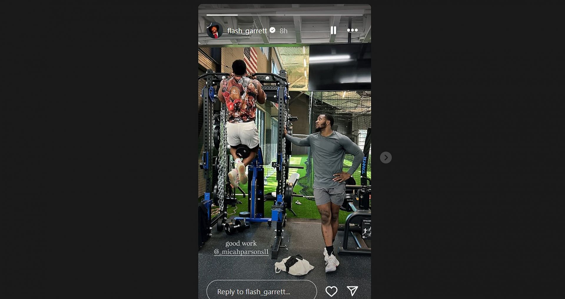 Micah Parsons’ pull-up workout gets 2-word vote of approval from Cowboys WR Myles Garrett/@flash_garrett